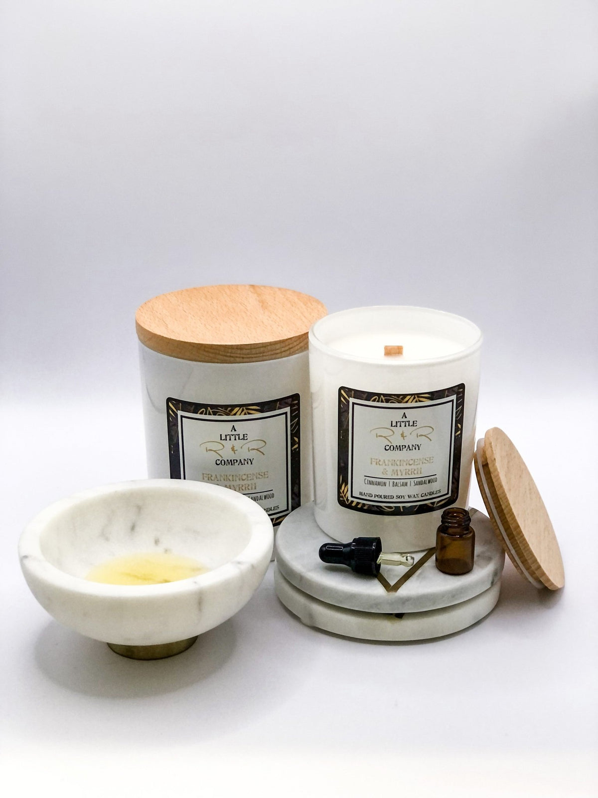 Frankincense & Myrrh Handmade Soy Wax Candle - alittlernrcompany