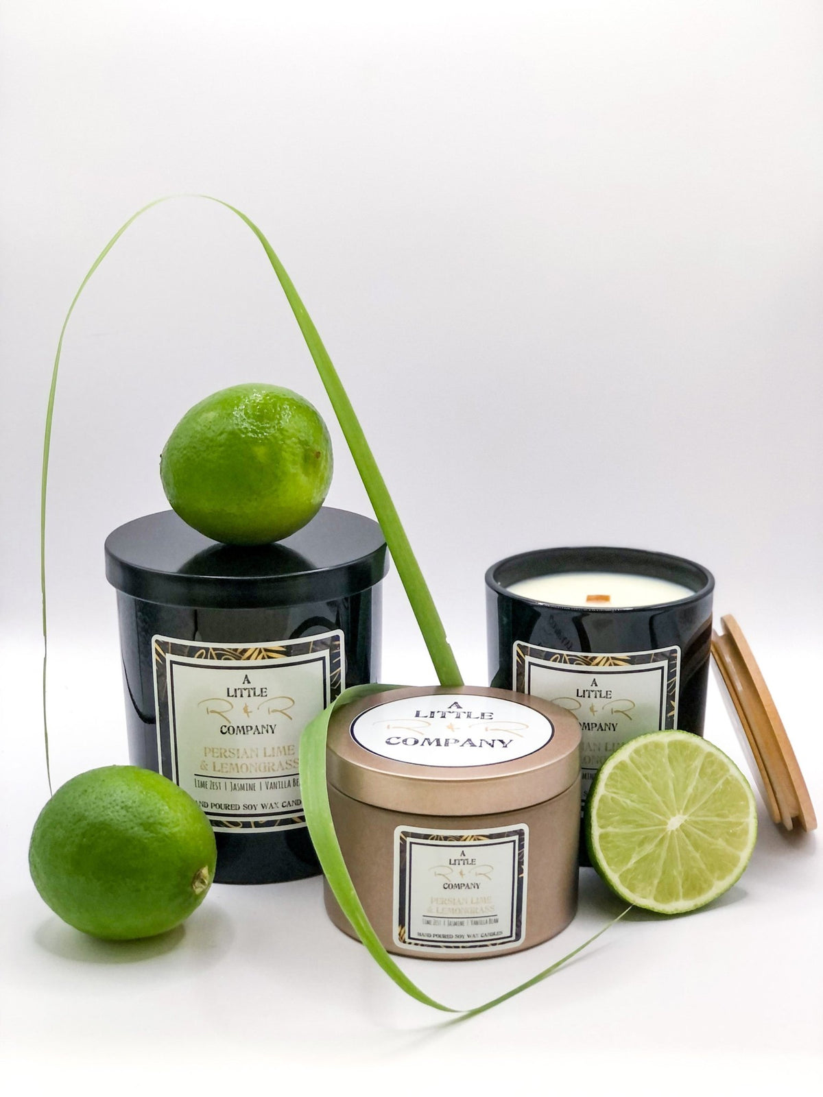 Persian Lime & Lemongrass Handmade Soy Wax Candle - alittlernrcompany